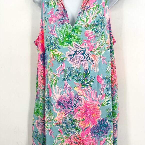 LILLY PULITZER Womens Malone Dress XL Cay to My Heart Blue Celestial Blue NWT - Picture 7 of 14